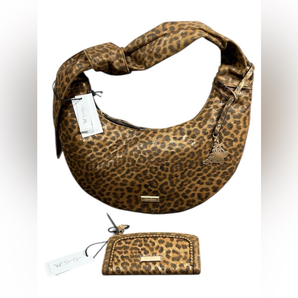 Jessica Simpson Leopard Luna Hobo Bag &  Roxie Wallet